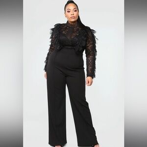 Elegant Black Lace Jumpsuit
